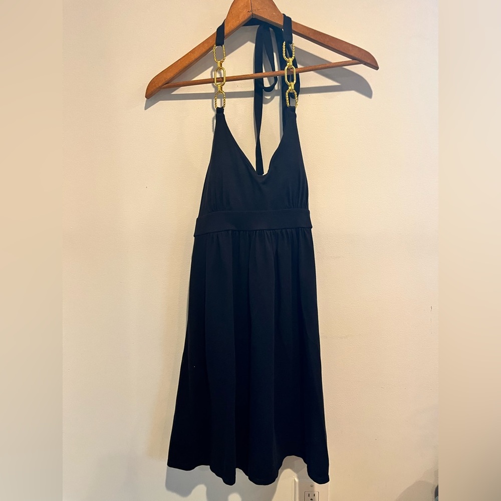 Black Victoria Secret Bra Top Dress with Gold Chain - Size: Small